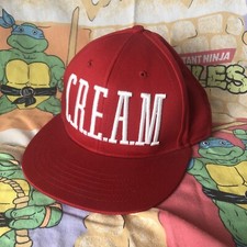 Vintage Wu Tang Brand Limited O.G. CREAM C.R.E.A.M. Hat Snapback Red Made In uSa