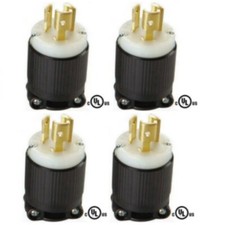 NEMA L5-15 Grounding Locking Plug, 15A 125V AC, 2 Pole 3 Wire, cUL Listed