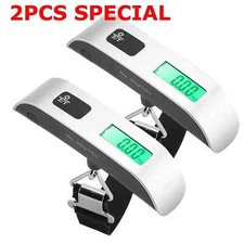 2X Portable Travel LCD Digital Hanging Luggage Scale Electronic Weight 50kg/10g