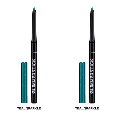 Avon Glimmerstick Retractable Diamonds Eyeliner - TEAL SPARKLE 0.35 g / Set of 2