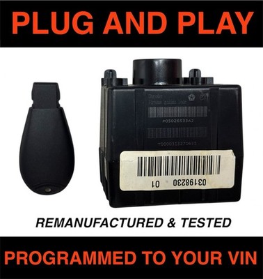 Dodge Chrysler Jeep Wireless Ignition Switch Module +Key 05026535 VIN PROGRAMMED