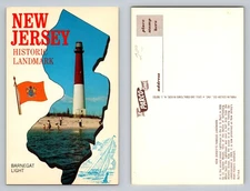 Barnegat Light, NJ-New Jersey, Historic Landmark Beach Scene Vintage Postcard