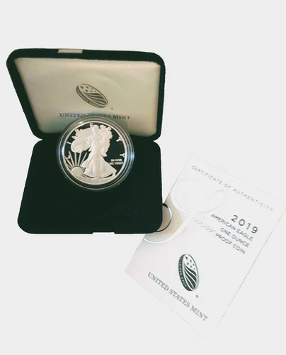 2019-W Proof American Silver Eagle Dollar Coin OGP & COA