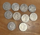 Morgan Silver Dollar Bundle 90% US Silver Mixed Dates Circulated AU 10 Coin Lot