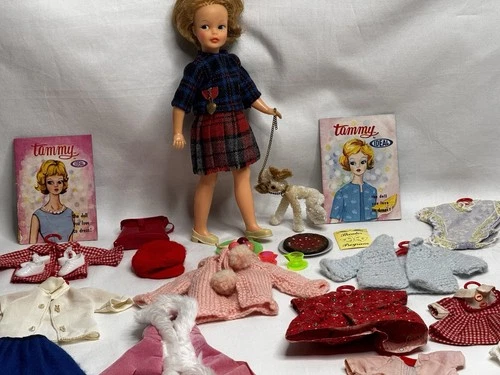 Vintage Ideal Tammys Sister Pepper Doll Rosy Cheeks W/Clothes Accessories Lot