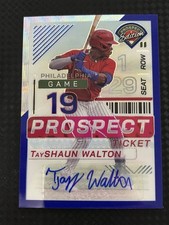 2024 Panini Prospect Edition TayShaun Walton #51 Blue Wave Refractor Auto /75