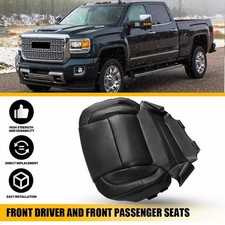 Driver Bottom Leather Seat Cover Black For Gmc Sierra 1500 2500hd 3500hd 15-19 V Driver Bottom Leather Seat Cover Black For Gmc Sierra 1500 2500hd 3500hd 15-19 V