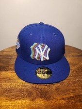 New York Yankees Hat Cap Fitted 7 3/8 1996 World Series Patch New Era 59FIFTY