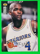 1994-95 Collector's Choice Basketball - Silver Signature #200 Chris Webber NM