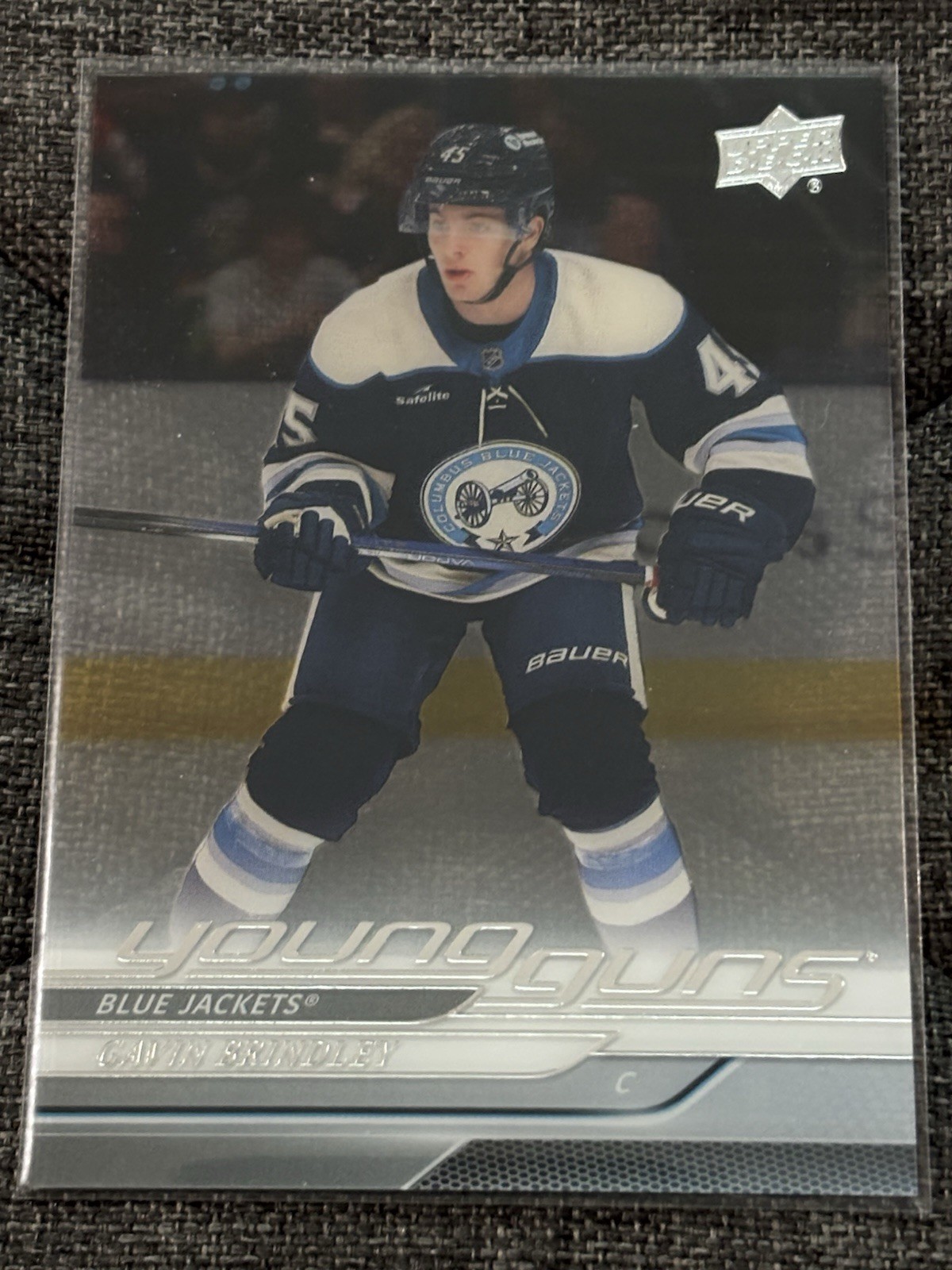 2024-25 Upper Deck Series 1 Young Guns Gavin Brindley #207 CLEAR CUT ACETATE