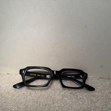 Vintage Safilo Viola 5 Eyeglass Frames Made in Italy 1960s 70s Black Acetate
