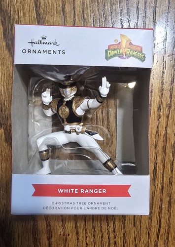 2025 Hallmark Hasbro Power Rangers White Ranger Christmas Ornament New - Picture 1 of 2