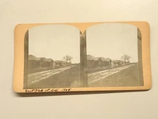 1908 Lodi California Stereoview Photo East Oak Street Houses