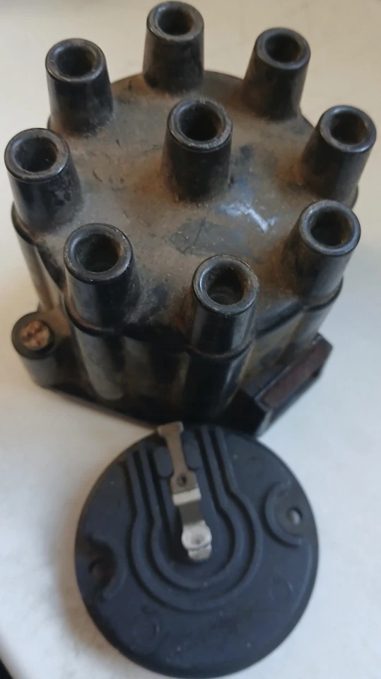 Tapa y rotor distribuidor Chevrolet V8 1957-1974 contactos de cobre Corvette Impala Foto 2 de 4