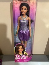 Mattel Barbie Fashionistas Doll #234 Sequined Purple Dress Brown Hair HYT92 New