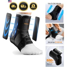 Slim-Fit Ankle Brace for Sprained Ankle, Quick Lace Up Ankle Support for Wome...