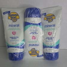 3 pack Banana Boat SPF 50 Mineral Sunscreen Lotion Broad Spectrum 5 oz exp 12/27