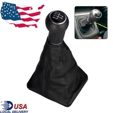 5-speed Manual Gear Shift Knob Gaitor Boot For Volkswagen Jetta 2002-2012