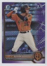 2022 Bowman Chrome Prospects Mega Box Purple Mojo Refractor Adrian Sugastey 0o8v