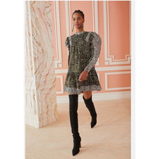 Ulla Johnson Amira Army Leopard Print Dress