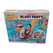 Banzai Party Chicken Blast Party Pool Rider Inflatable