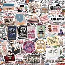 200 Pcs Book Stickers for Kindle, Aesthetic Bookish Stickers for Kindle, Lapt...