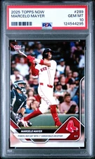 Graded 2025 Topps Now Marcelo Mayer #289 Rookie RC Baseball Card PSA 10 Gem Mint