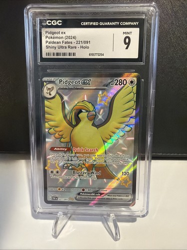 Pidgeot ex graded CGC 9 for sale on eBay