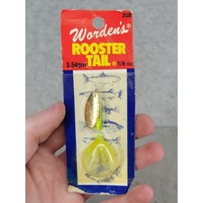 Wordens Yakima Rooster Tail 208 CHR 1/8 oz Gold Chartreuse Spinner Fishing Lure