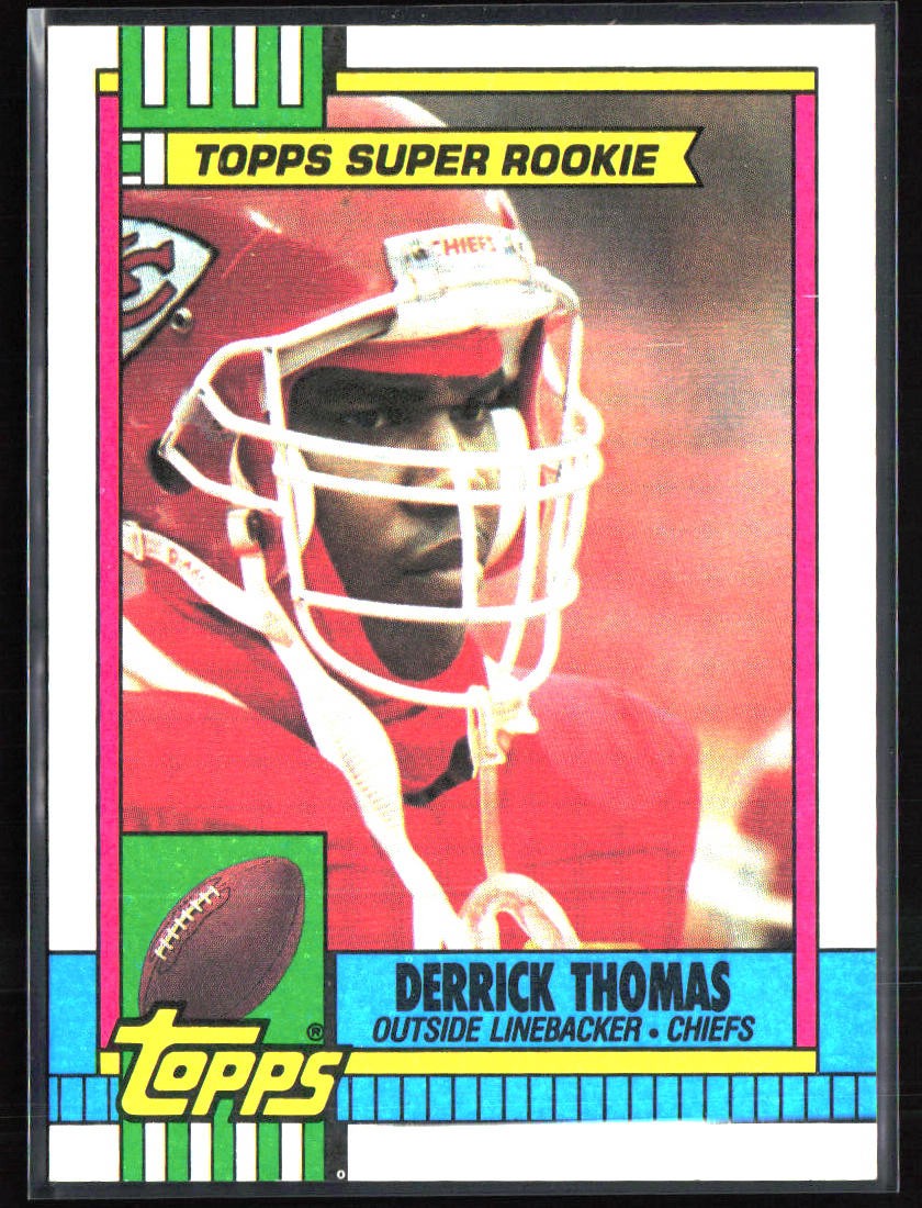 1990 Topps #248b Derrick Thomas Kansas City Chiefs Super Rookie