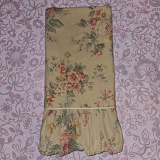 Vintage Ralph Lauren Garden Beige Cottage Floral Ruffled Doeskin Pillowcase