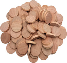 1 Inch Natural Wood Slices Unfinished round Wood Coins, 200 per Pack