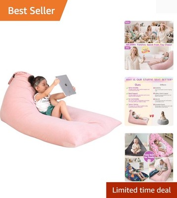Stuffed Animals Storage Bean Bag Chair for Kids and Adults, Luxury Velvet Stu...