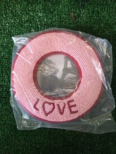 Love Beaded Round Picture Frame 4x4