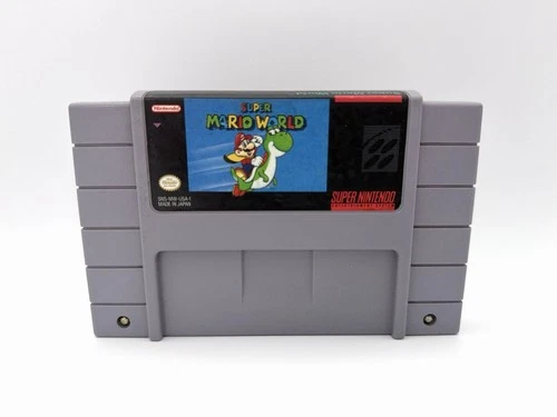 VTG VIDEO GAME Super Mario World 1990 SNES Super Nintendo Tested AUTHENTIC