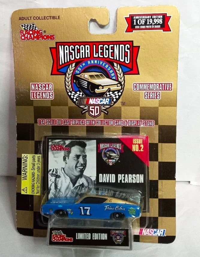 RACING CHAMPIONS/ NASCAR LEGENDS : LOT OF 2:  DAVID PEARSON # 17 – NRFB  - 1998 - Image 2 of 4