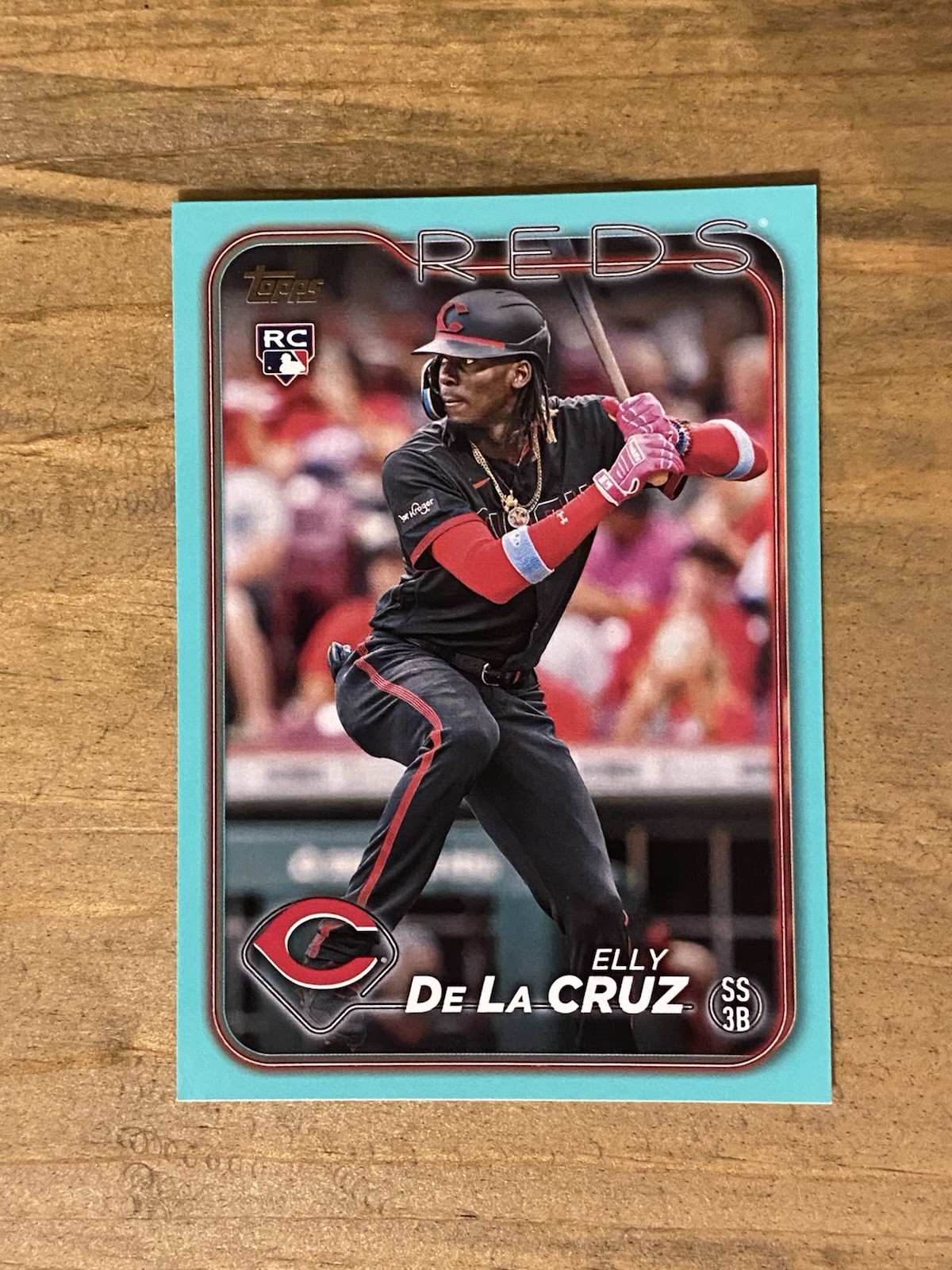 2024 Topps Series 1 Elly de La Cruz #141 (RC) Aqua Parallel
