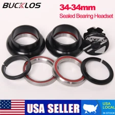 BUCKLOS 1-1/8" Threadless 34mm Bearings Mountain Bike Headset Sealed Frame Parts