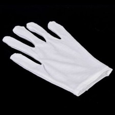 5/12 Pairs White Cotton Gloves For Jewelry Inspection Manicure Work Coins Mint
