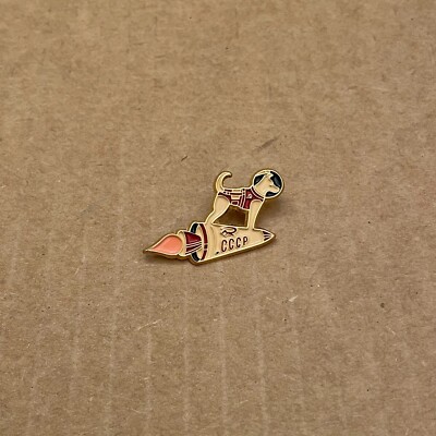 Pin - Space - CCCP - Dog Astronaut - Laika - Soviet Dog - USSR Soviet Space Dog
