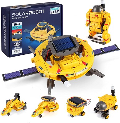 STEM Projects for Kids Science Kit Solar Robot 6 in 1 NEW