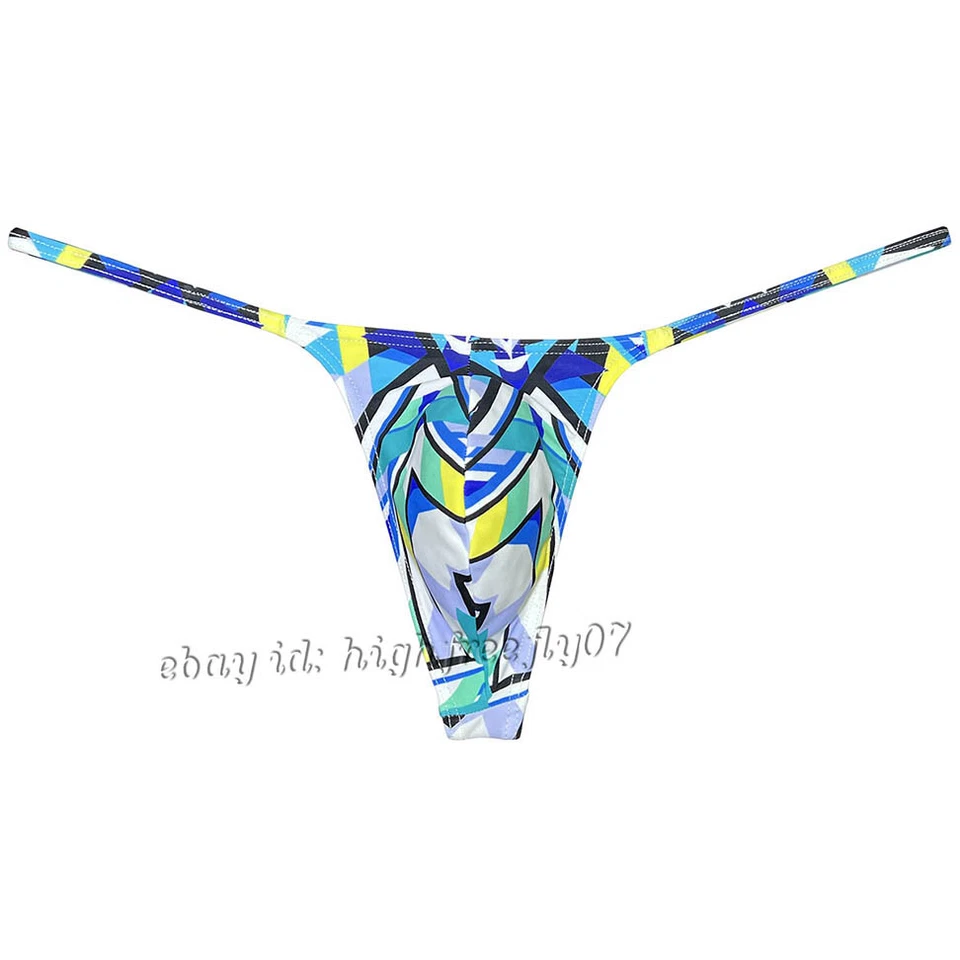 Men Swim Thong Micro G-string Underwear Tiny Waist Sport T-back Slim Pouch Tanga - Image 3 of 4