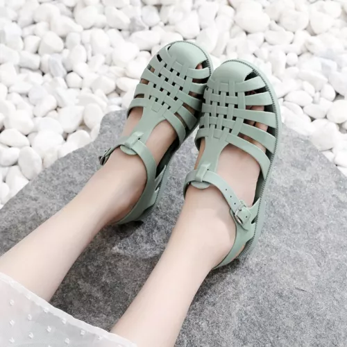 Ladies Retro Flat Jelly Sandals Wrap Summer Casual Beach Shoes - Picture 18 of 28