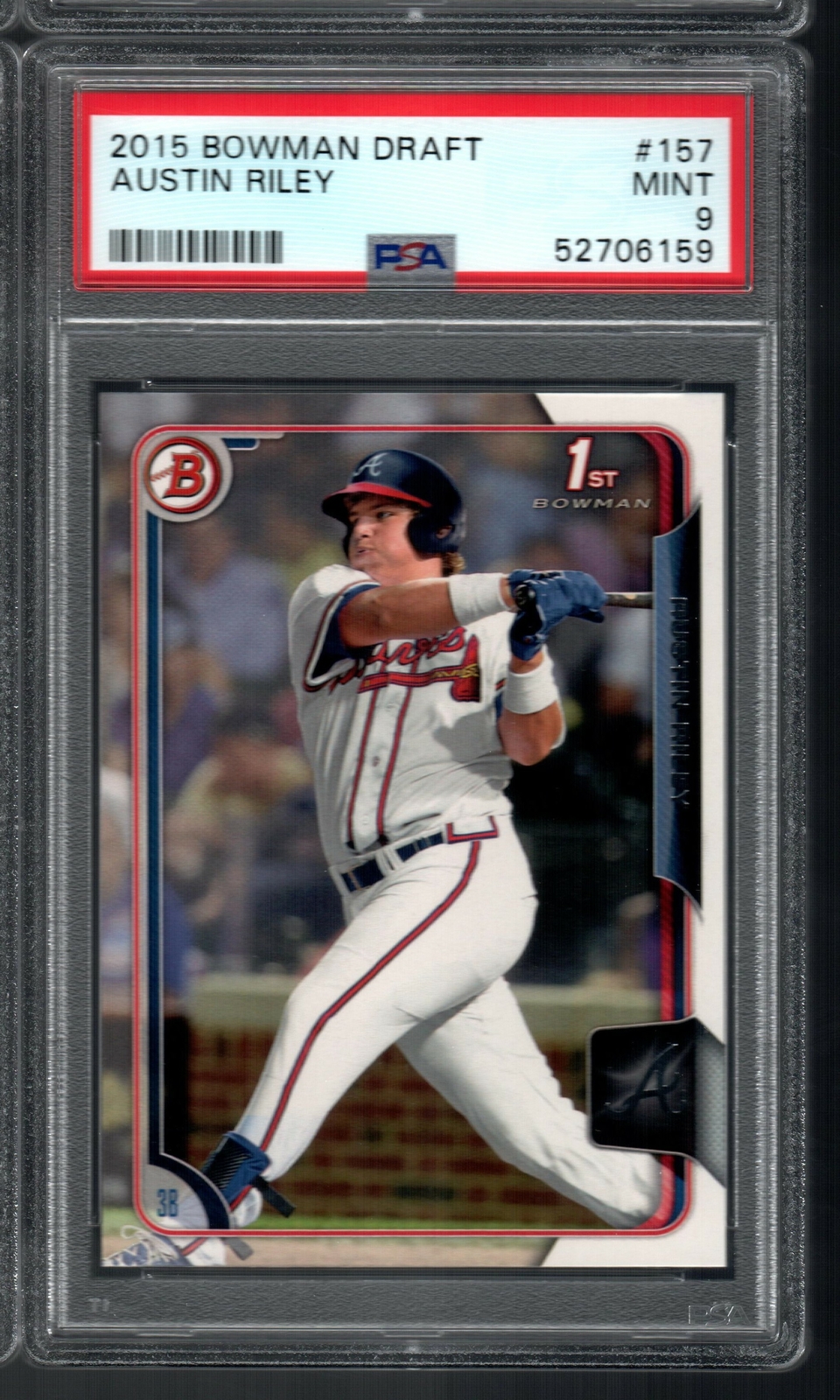 AUSTIN RILEY ROOKIE 2015 Bowman Draft #157 Graded PSA 9 MINT Atlanta Braves