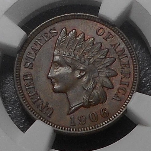 1906 Indian Head Cent NGC MS63 BN