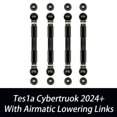 for 2024+ Tesla Cybertruck Adjustable Air Ride Suspension Lowering Links Kit Rod