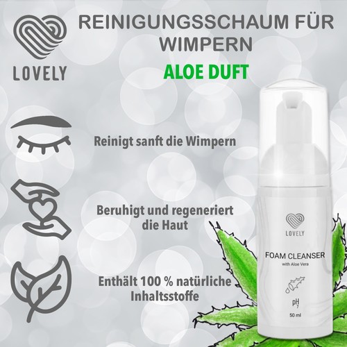 Wimpernshampoo Schaumreiniger Wimpern Reiniger Wimpernlifting von Lovely Ölfrei - Bild 2 von 10