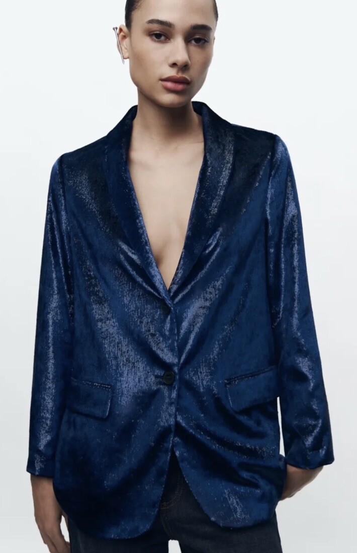 ZARA ツイードスーツ ZARA ツイードジャケット テーラードジャケット シルバーボタン
