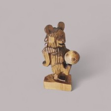 USSR Bear. Collectible icon of a bear. Teddy bear with a ball. Antiques. Vintage