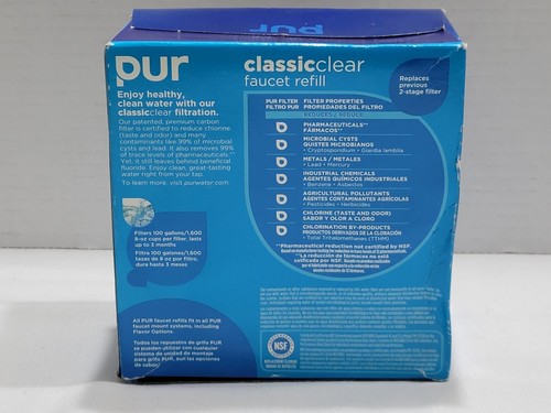 NEW SEALED 2 PACK GENUINE PUR FAUCET REFILL REPLACEMENT FILTERS MODEL RF-3375 - Picture 4 of 5